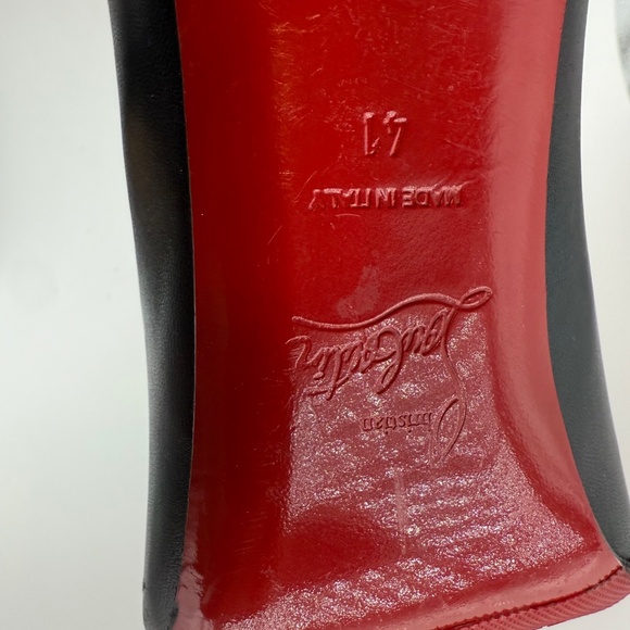 CHRISTIAN LOUBOUTIN CREASED TOE 10MM STILETTO PUMPS SIZE 41 BLACK KID - Picture 7 of 8